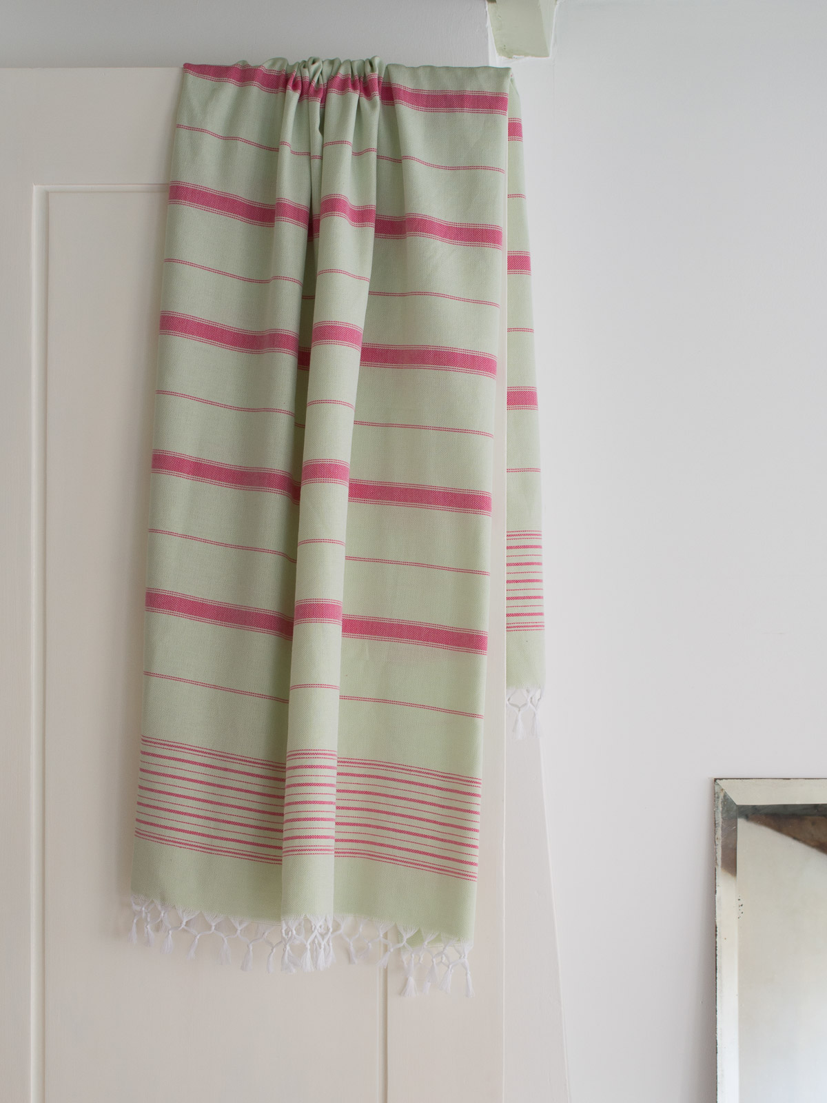 hammam towel light green/fuchsia 170x100cm